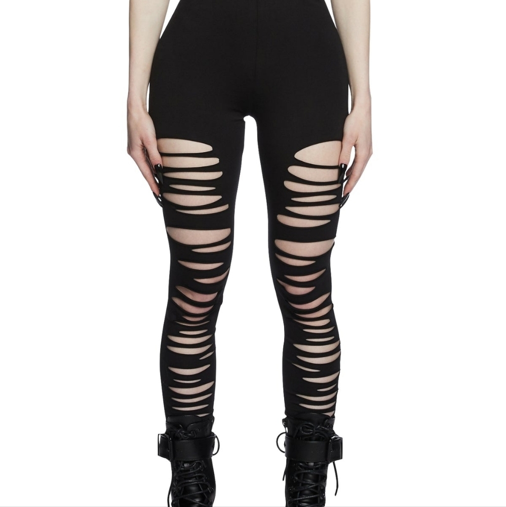 Widow - Crypt Creeper Shredded Leggings - Dollskill